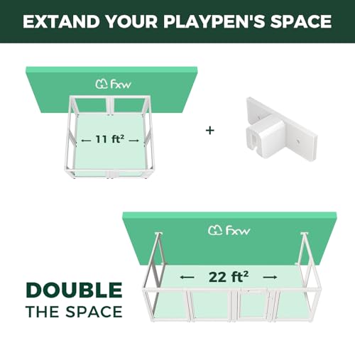 AuraSpace Acrylic Dog Playpen with Fence (White / 24"H)