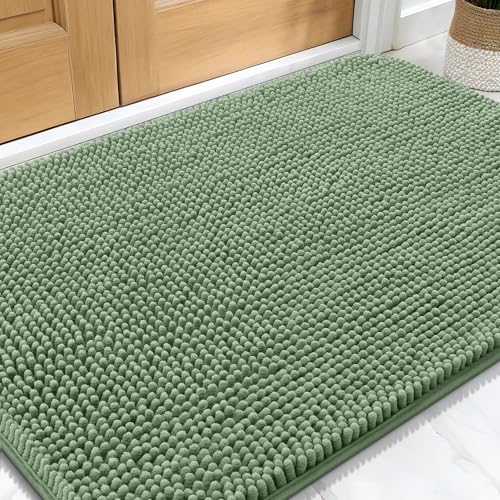 Dog Door Mat for Muddy Paws 34x21 (Olive Green / 34" X 21")