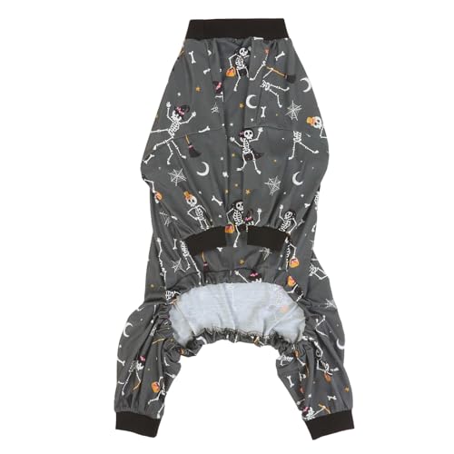 Dog Pajamas One Piece Light Comfy Pjs Pet Costume M (XXX-Large / Skeleton Bones)