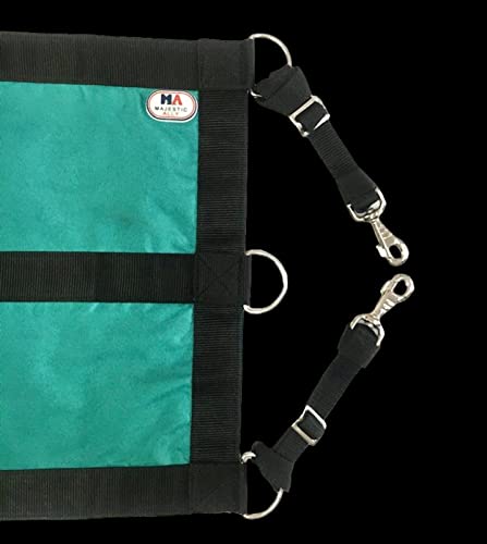 1200D 29"x19" Horse Stall Guard with Adjustable Straps and Hardware (Turquoise Black)