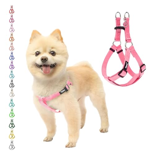 No Pull Dog Harness Small Sized Step (Light Pink / Small)