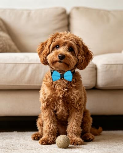 10 Pack Mixed Colors Dog Bowties for Small Dogs Sliding on Collar (S/M)