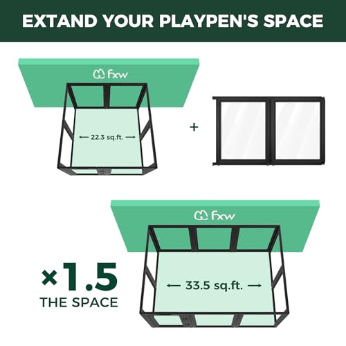 AuraSpace Clear Acrylic Indoor Dog Playpen (Black / 35"H)
