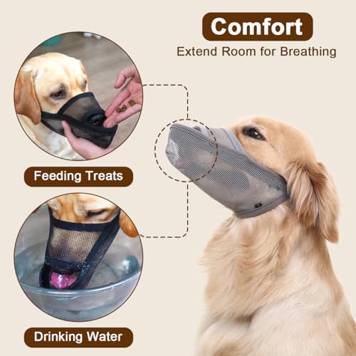 Dog Muzzle Anti Eating for Small Medium Large Dogs (XS)