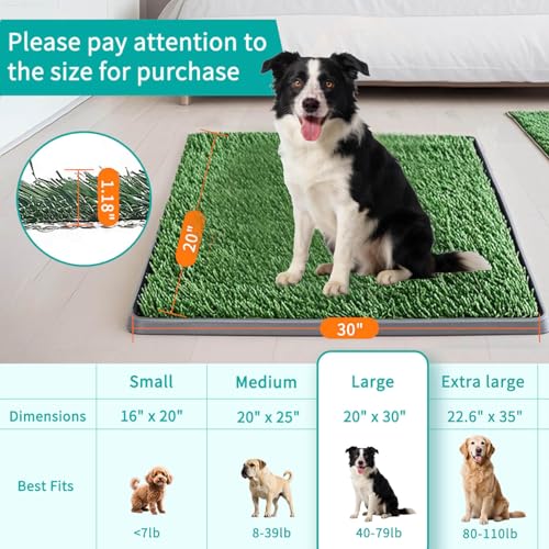 Dog Grass Pad with Tray 30"X20" (30"×20")
