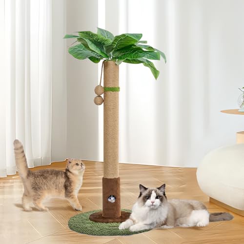 Cat Scratching Post for Indoor Cats (35.4-Green / 35.4in)