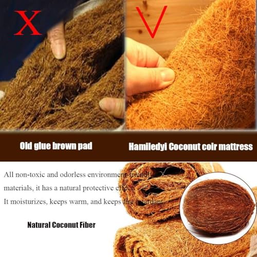 Reptile Carpet Natural Coconut Fiber Tortoise Carpet Mats 4 Pcs (4 Packs/19.7 x 11.8 Inch)