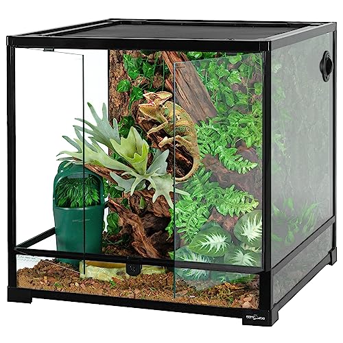REPTIZOO 60 Gallon Glass Reptile Tank (24" x 24" x 24")