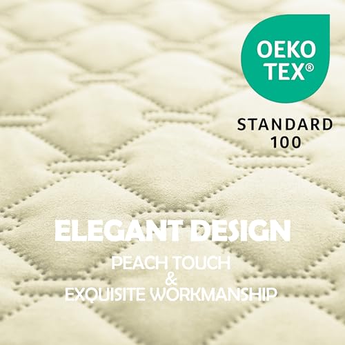 Waterproof Dog Blankets for Large Dogs (82x120 Inch (Pack of 1) / Dark Cream/Light Cream)