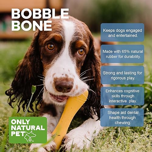 Rubber Boredom Buster Treat Stuffer Dog Toys (Yellow)