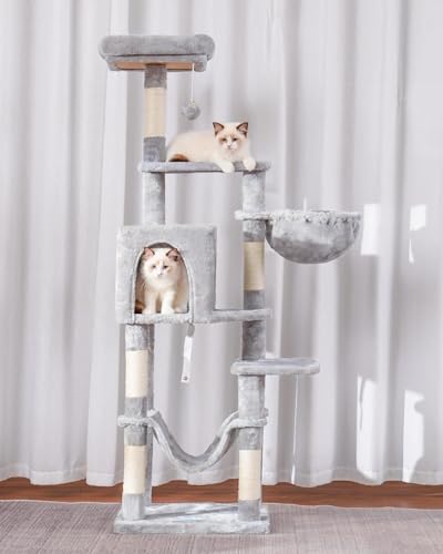 Cat Tree Multi (Light Gray / 60.6 Inches)
