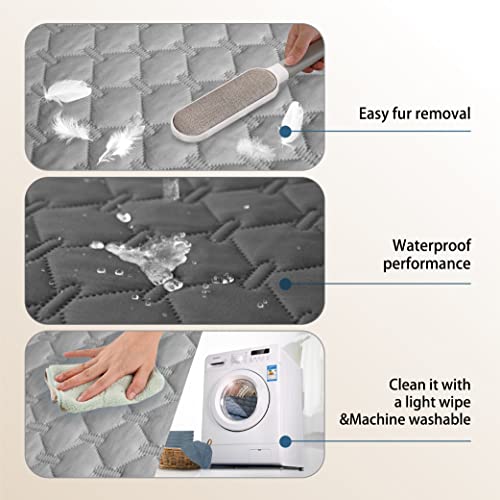 Waterproof Pet Couch Cover (30x80 Inch (Pack of 1) / Dark Grey/Light Grey)