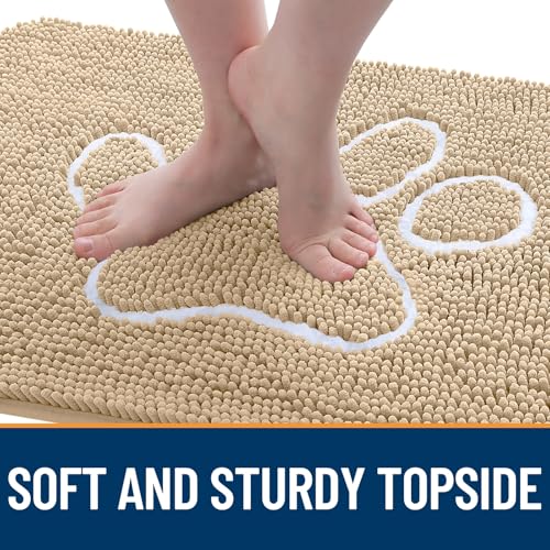 Dog Door Mat for Muddy Paws 59x35 (Beige / 59" X 35")