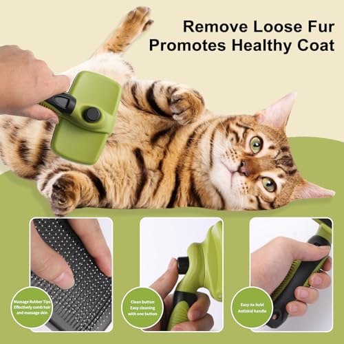 6 PCS Dog and Cat Grooming Kit (Green)