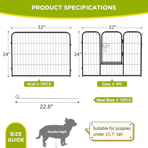Dog Playpen 24" (12 panels)