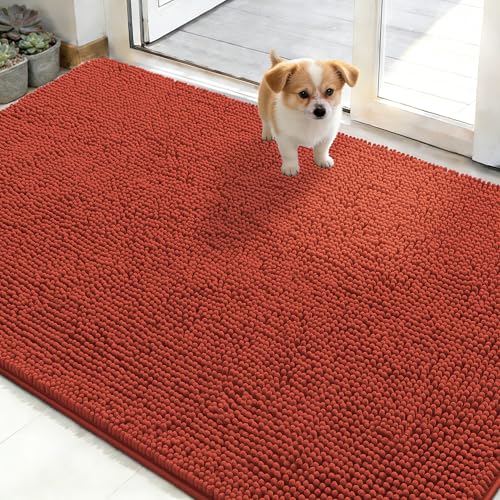 Dog Door Mat for Muddy Paws 48x30 (Maple Red / 48" X 30")
