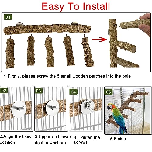 Bird Parrot Ladder Perch for Cage