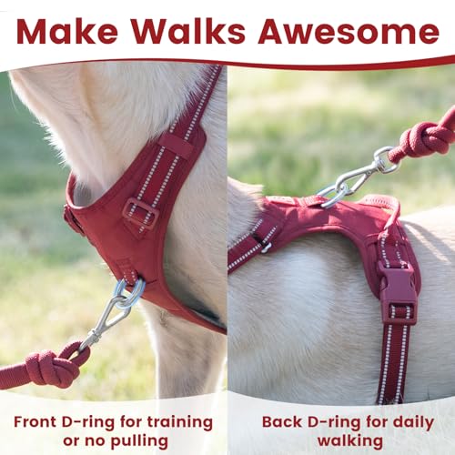 No Pull Dog Harness Front Clip Handle