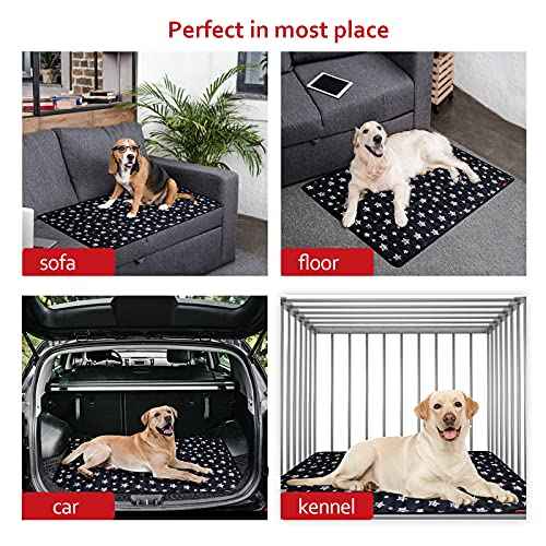 Dog Crate Mat (Large 36"X23" / Black)