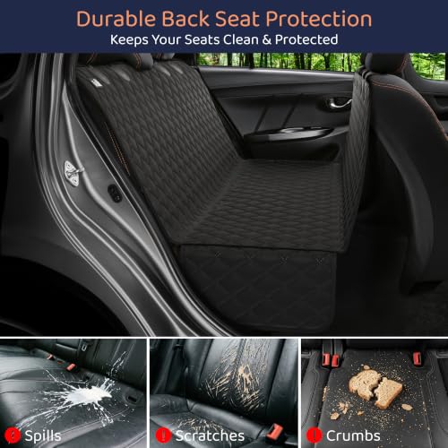Dog Car Seat Cover for Back Seat (Black / XL (64"x60"))
