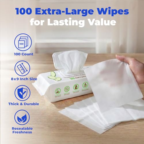 Cleaning Dog Wipes (Refreshing Cucumber / 100 Count)