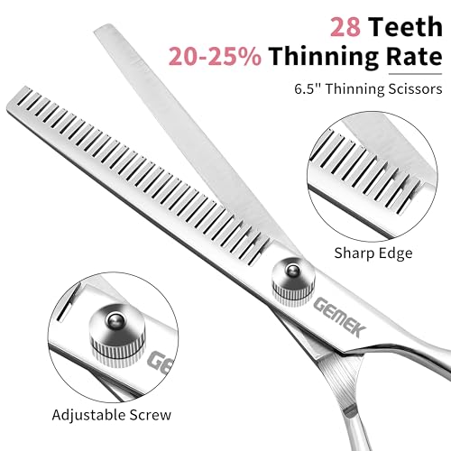Dog Grooming Scissors with Safety Round Tips Stainless Steel (Rose)