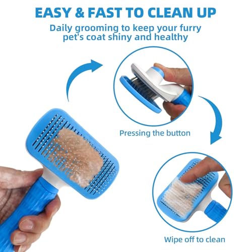 Dog Brush for Shedding (6-Blue)
