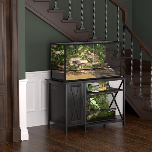 120 Gallon Reptile Tank Stand (48x24"-40-120 Gallon / Black)