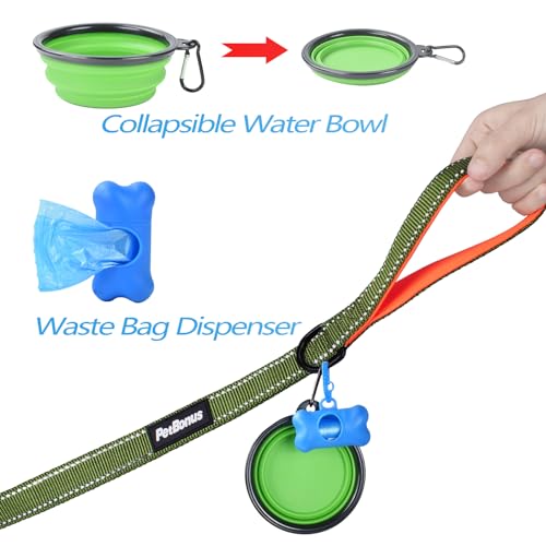Double Dog Leash (Khaki Green)