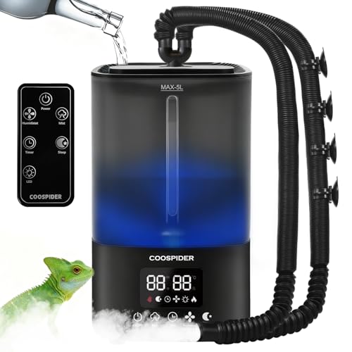Reptile Fogger Humidifier (5L/1.32Gallon-Dual-UP)