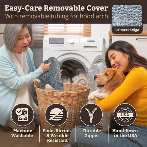 Cozy Cave Dog Bed (45.0"L x 45.0"W x 8.0"Th / Palmer Indigo)