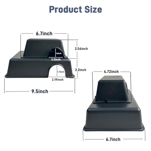 Humid Hideout Cave for Reptiles (Black / Large (1 Count))