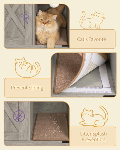 Cat Litter Box Enclosure (Greige / 31.5"L × 18.9"W × 29.5"H)
