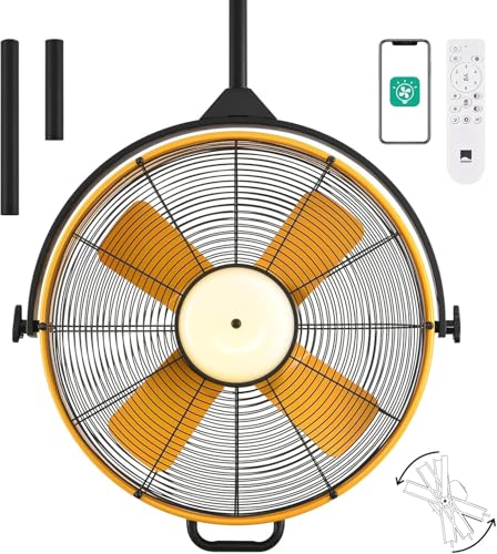 24.8'' Waterproof Outdoor Ceiling Fan (4 blades- Yellow)
