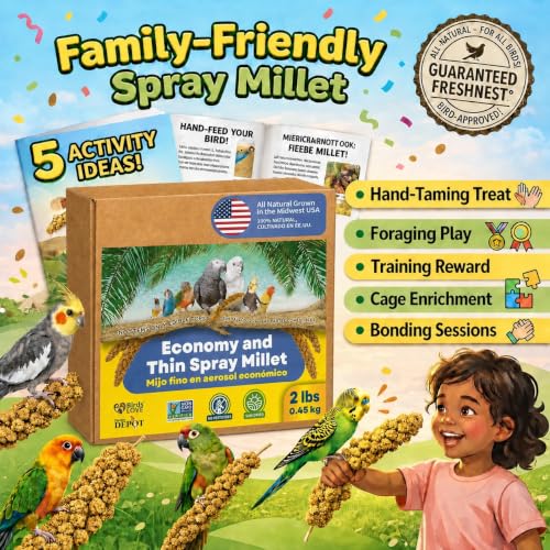 2lbs Economy & Special Spray Millet for Birds (2 Pound (Pack of 1))
