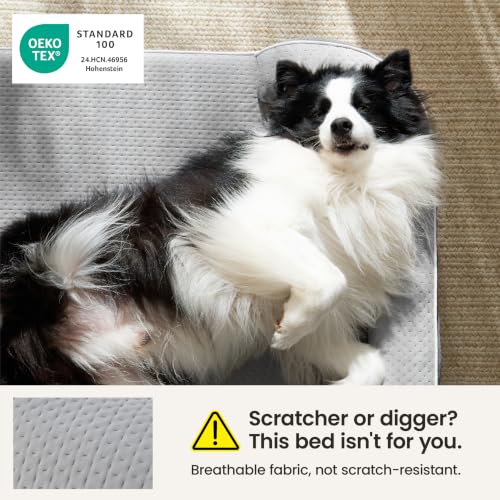 RealOrtho™ 3 Layer Orthopedic Dog Beds Large Sized Dog (Ash Grey / 35"L x 25"W x 7"Th)