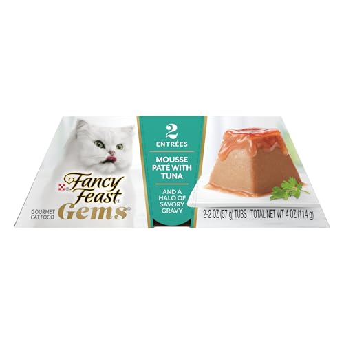 Purina Fancy Feast Gems Tuna Pate Wet Cat Food Variety Box (4 Ounce (Pack of 8))