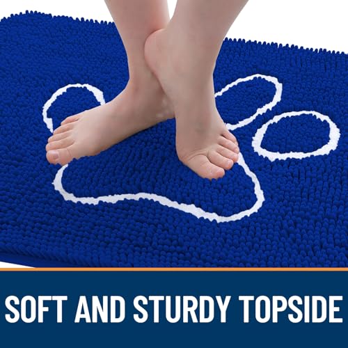 Dog Door Mat for Muddy Paws 30x20 (Royal Blue / 30" X 20")