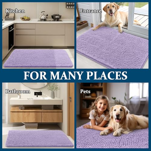 Dog Door Mat for Muddy Paws 70x24 (Lavender / 70" X 24")