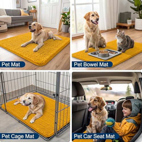 Dog Door Mat for Muddy Paws 59x32 (Golden Yellow / 59"X32")