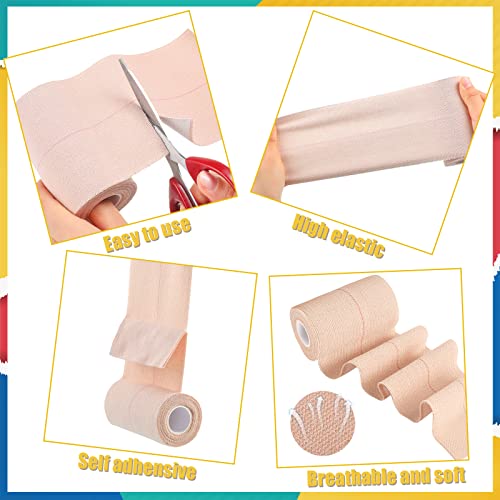 4 Rolls Elastic Adhesive Tape Bandage (4 Inch in Width)