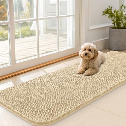 Dog Door Mat for Muddy Paws 59x20 (Sand / 59" X 20")