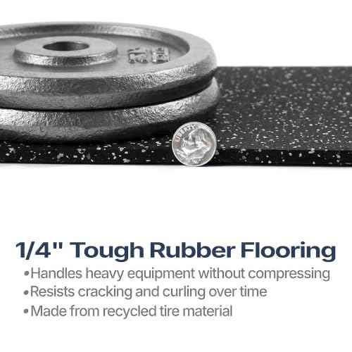 Traxxon by FlooringInc Rubber Gym Flooring Roll (Grey / 72"L x 48"W x 0.3"Th)