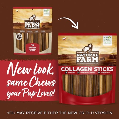 Natural Farm Curly Pork Collagen Sticks (12 Count (Pack of 1))