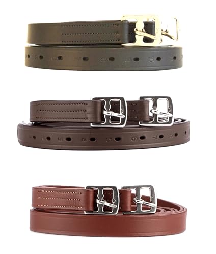 46” 48” 54” 60” English Stirrup Leathers Kids (Black / 60")