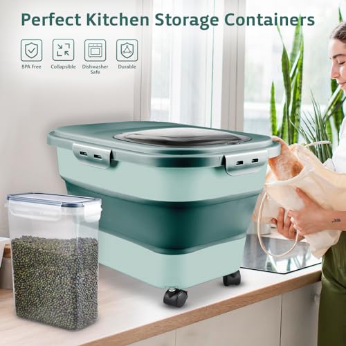 Rice Storage Containers (Green)