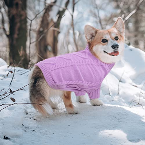 Small Dog Sweater for Small Dogs Girl (X-Small / Lilac)