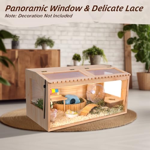 Wooden Hamster Cage (32.0"L x 16.0"W x 15.0"H)