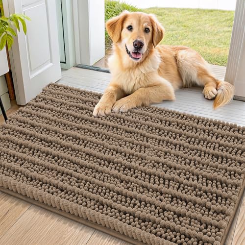 Dog Door Mat for Muddy Paws 36x24 (Layered-Camel / 36"X24")