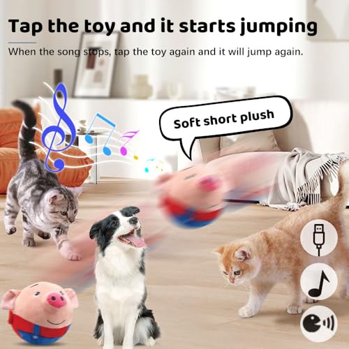 2025 Upgrade Active Moving Pet Plush Toy (Blue Pig)